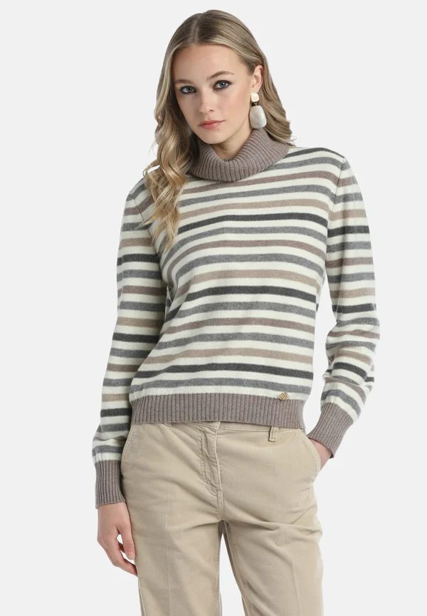 CAPPELLAIO - Strickpullover - beige panna grigio