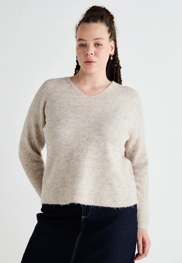 CARCAMILLA - Strickpullover - pumice stone melange
