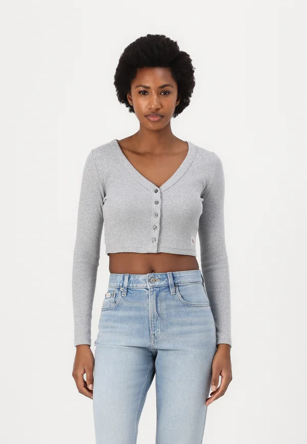 CARD - Strickjacke - grey heather