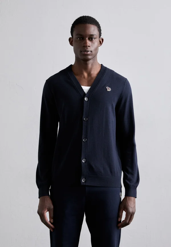 CARDIGAN BUTTON - Strickjacke - very dark navy