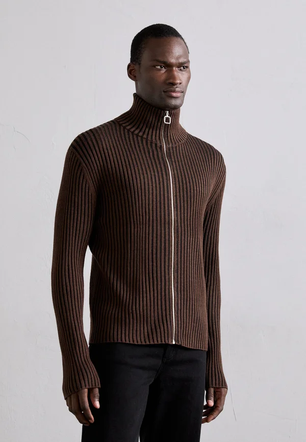 CARDIGAN - Strickjacke - marron clair