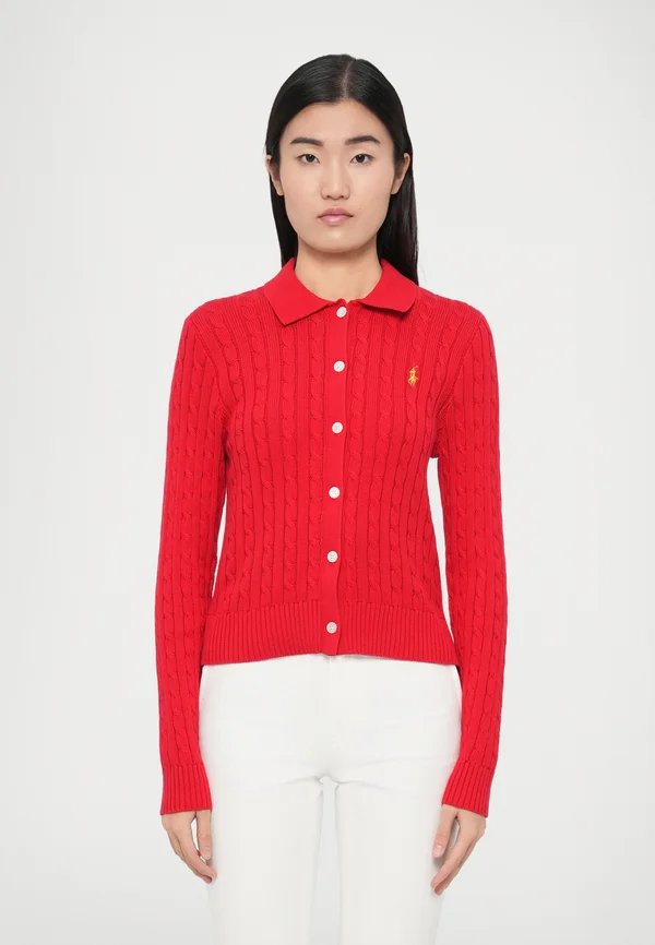 CARDIGAN - Strickjacke - red