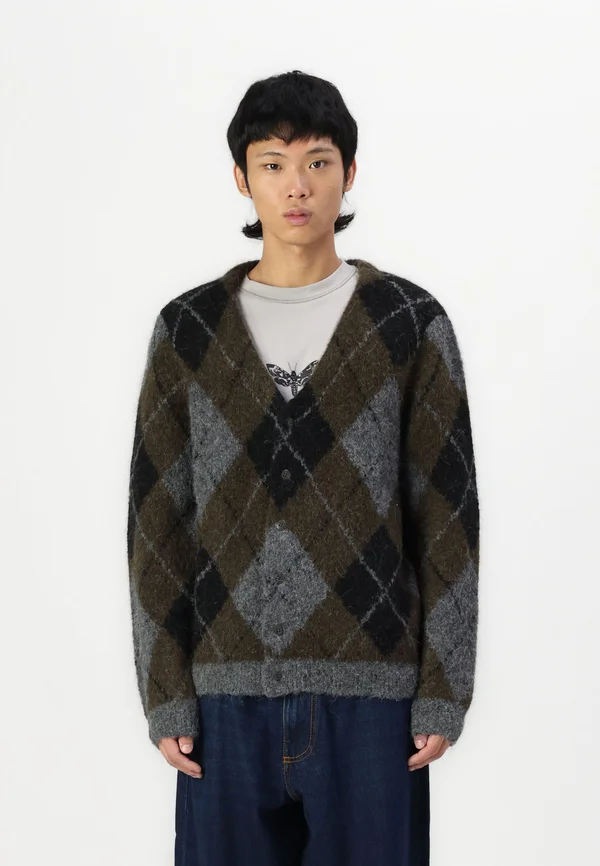 CARDIGAN - Strickjacke - winter argyle lagoon