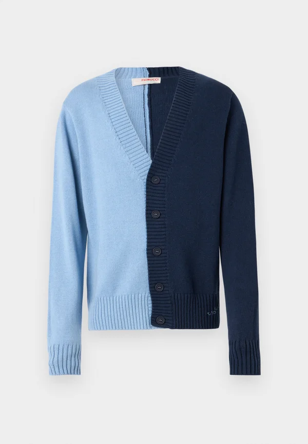 CARDIGAN UNISEX - Strickjacke - navy/light blue