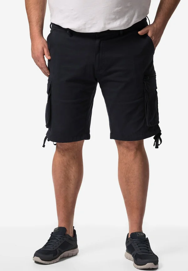 CARGO BERMUDA BAUCHFIT VIELE TASCHEN - Shorts - navy blue