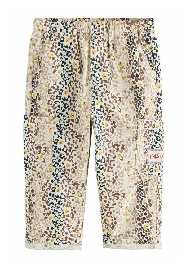 Cargohose - tan/brown leopard print