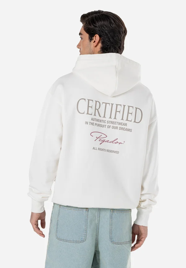 CARILLO HOODIE - Kapuzenpullover - washed warm white