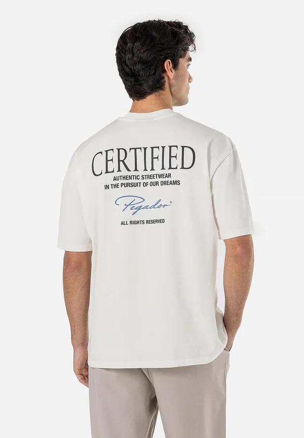 CARILLO TEE - T-Shirt print - washed warm white