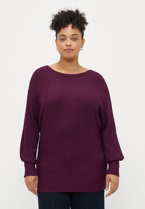 CARNEW ADALINE - Strickpullover - mauve wine melange