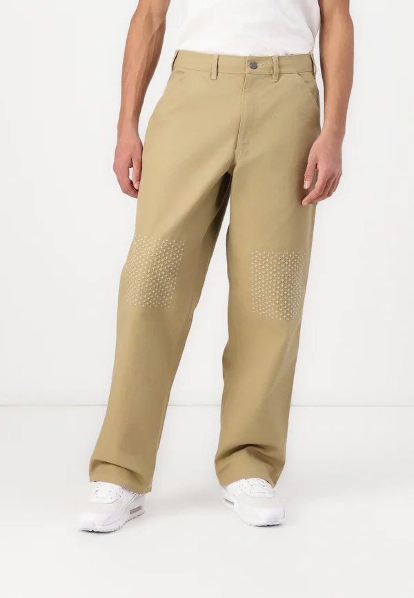 CARPENTER PANT SASHIKO - Stoffhose - parachute beige/baroque brown