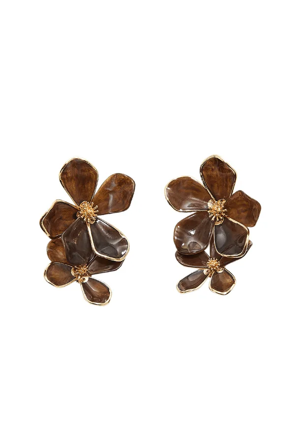 CASCADING FLOWER  - Ohrringe - dark brown