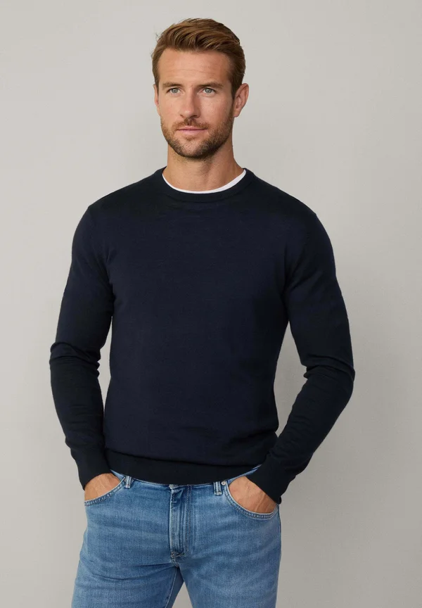 CASH CREW - Strickpullover - midnight blue