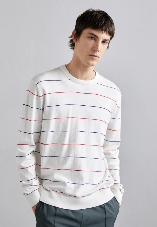 CASH STRIPES - Strickpullover - off white