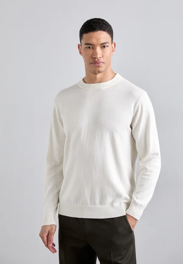 CASHMERE BLEND PLAIN CREW NECK - Strickpullover - startch