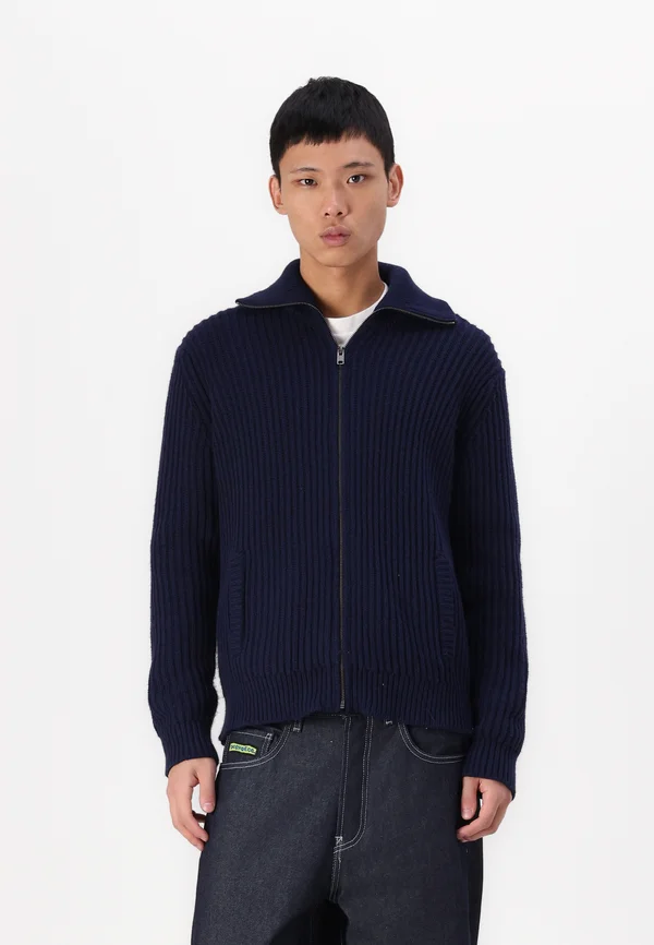 CASHSOFT FULL ZIP - Strickjacke - navy