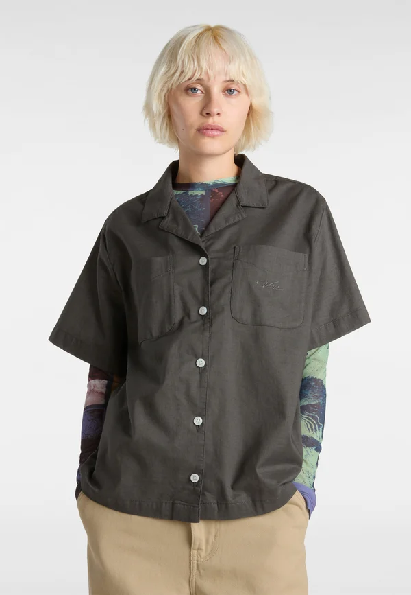 CASSIDY CAMP SHIRT - Hemdbluse - asphalt