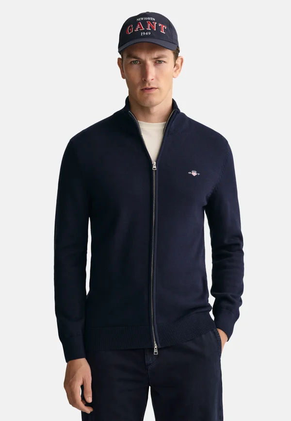 CASUAL ZIP CARDIGAN - Strickjacke - evening blue