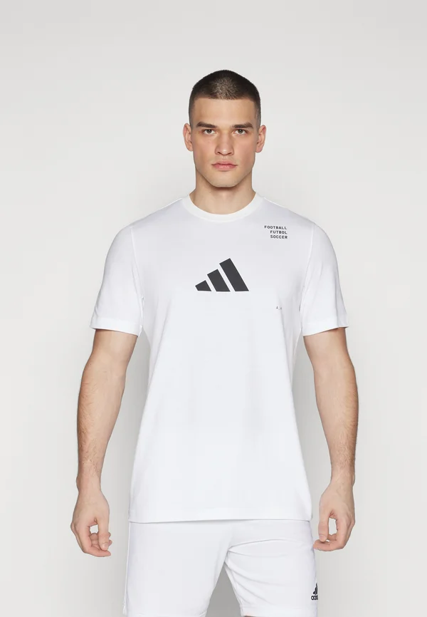 CAT GRAPHIC TEE - T-Shirt print - white/black