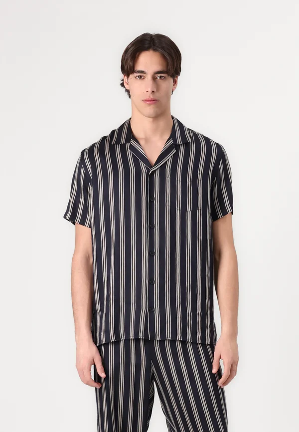 CAVE - Hemd - navy dark/sand
