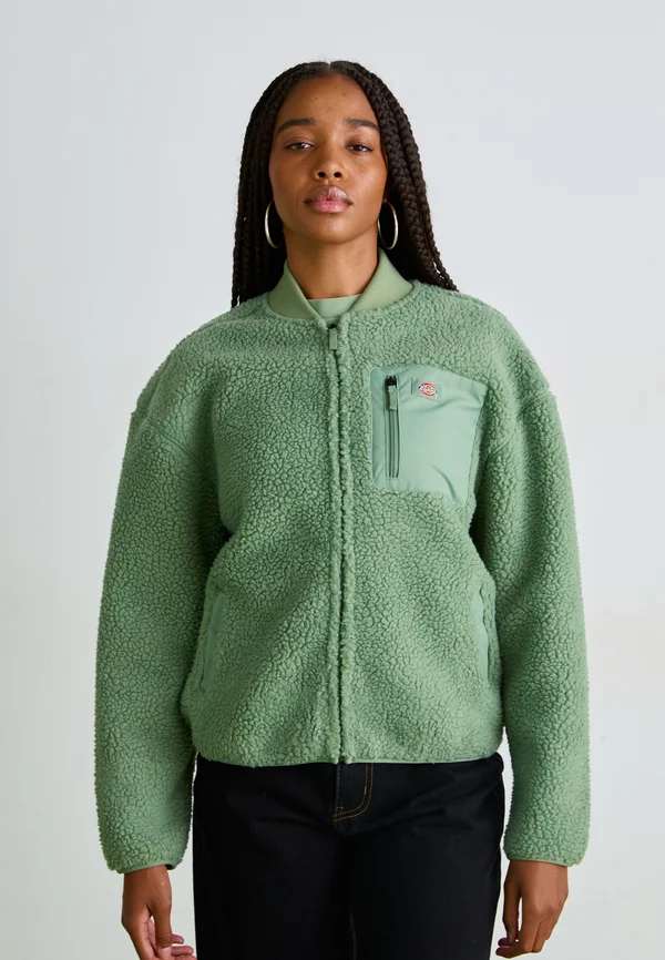 CENTRAL BOMBER - Fleecejacke - sea spray