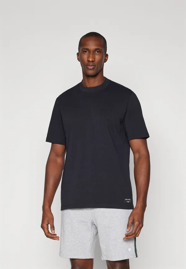 CENTRE MOCK NECK - T-Shirt basic - black beauty