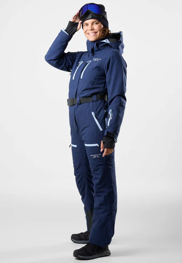 CERVINIA  - Schneeanzug - navy melange lt blue