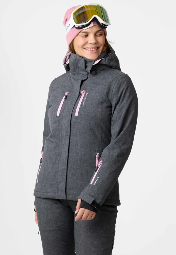 CERVINIA - Skijacke - charcoal melange light pink