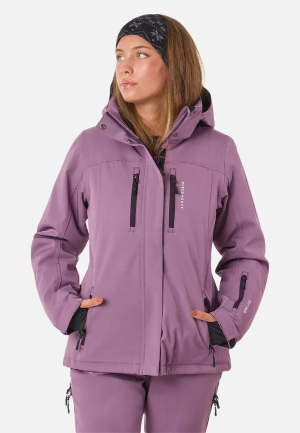 CERVINIA - Skijacke - dk mauve plum