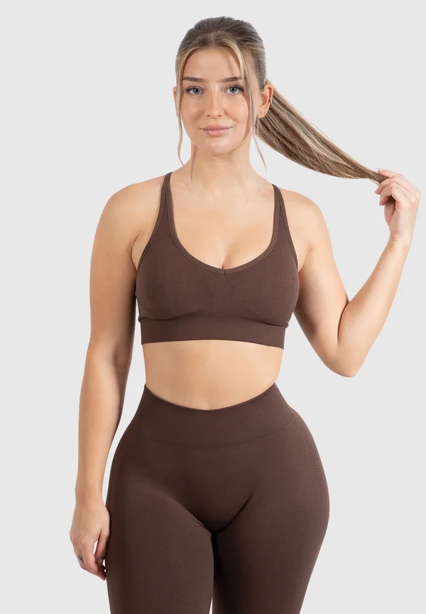 CETRINA SEAMLESS BRA SPORT - Sport-BH mit leichter Stützkraft - braun