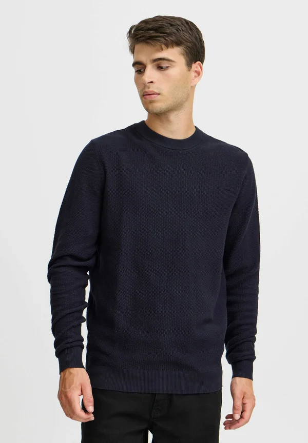 CFKARL 0160 structured crew neck knit - Strickpullover - dark navy