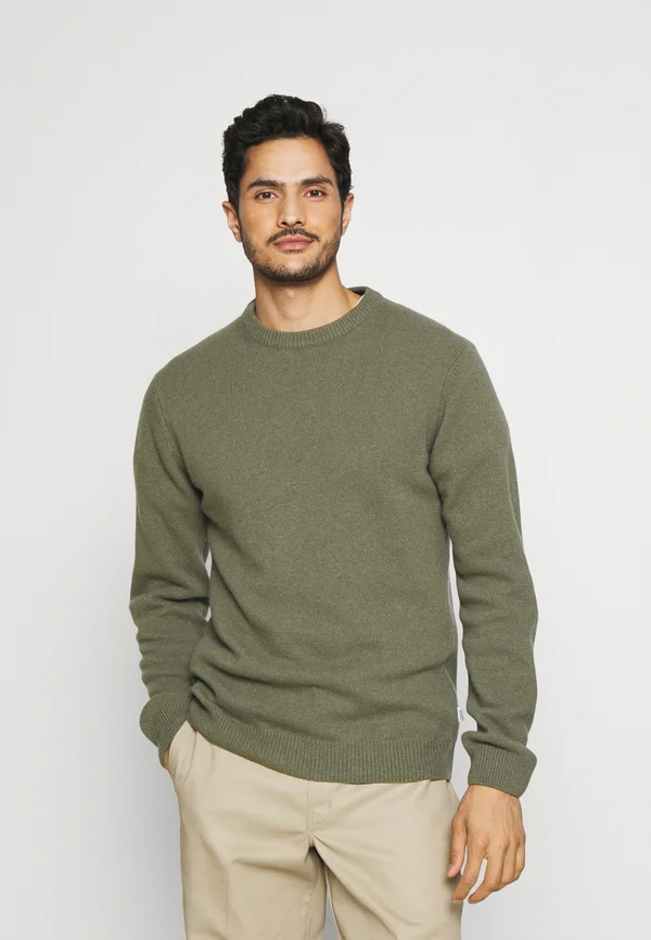 CFKARL CREW NECK BOUNTY KNIT - Strickpullover - olivine melange