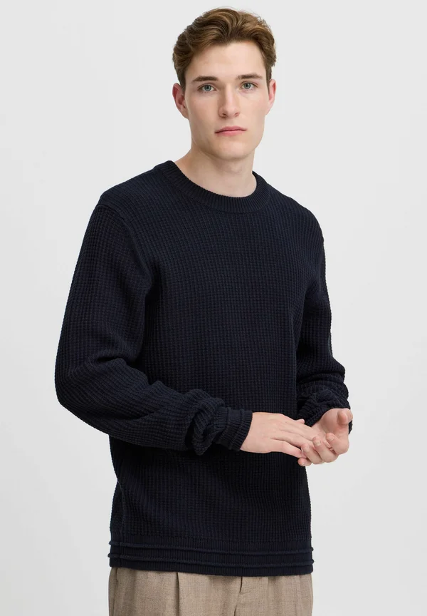 CFKARL CREW NECK STRUCTURED KNIT - Strickpullover - dark navy
