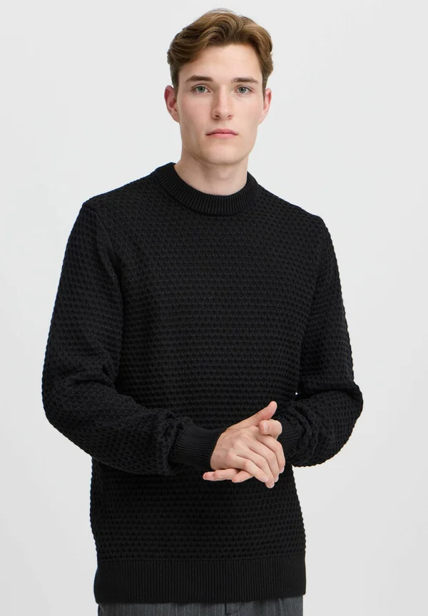 CFKARL STRUCTURED CREW NECK KNIT - Strickpullover - black beauty