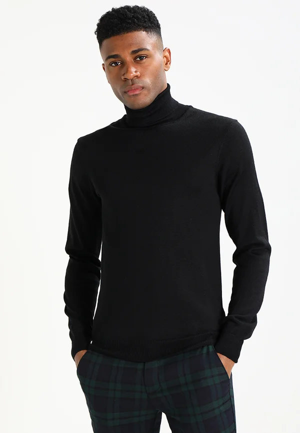 CFKonrad Merino Roll Neck - Strickpullover - black