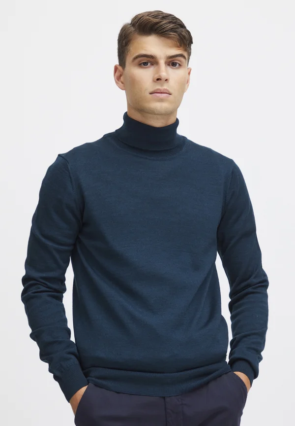 CFKonrad Merino Roll Neck - Strickpullover - dress blues melange