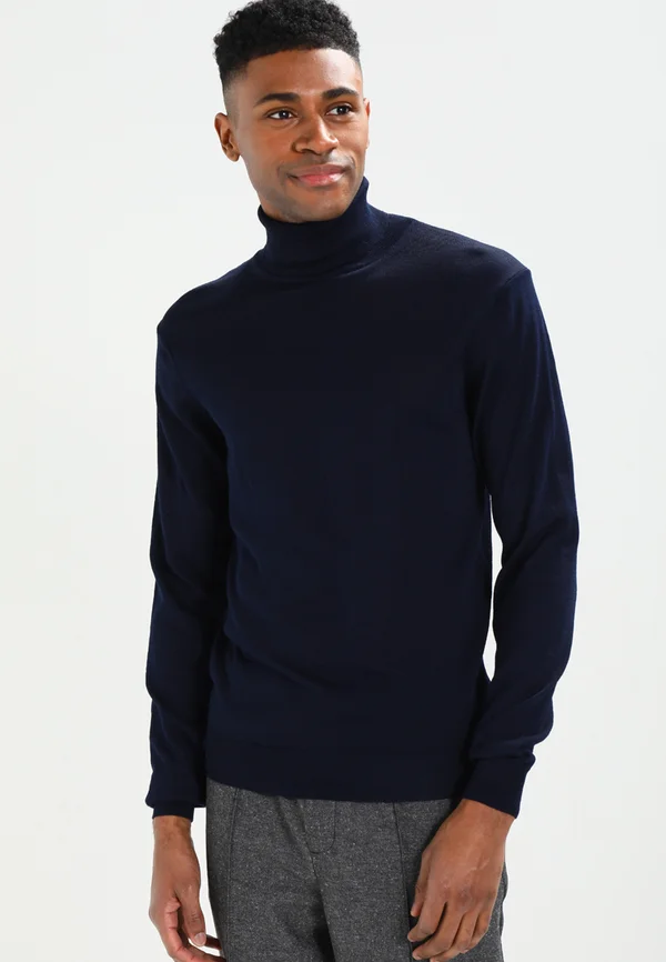 CFKonrad Merino Roll Neck - Strickpullover - navy