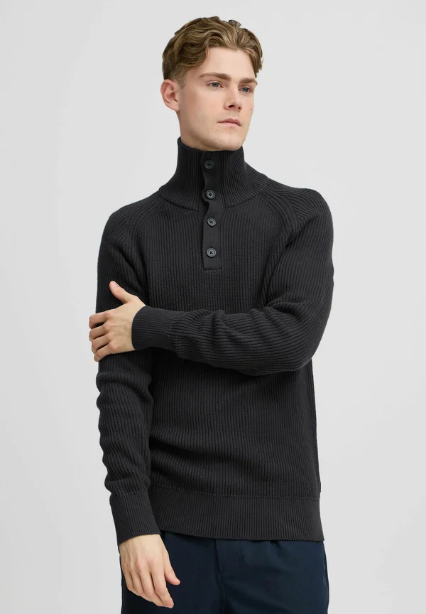 CFKRISTIAN 0162 RIBBED HIGH NECK KNIT - Strickpullover - dark navy