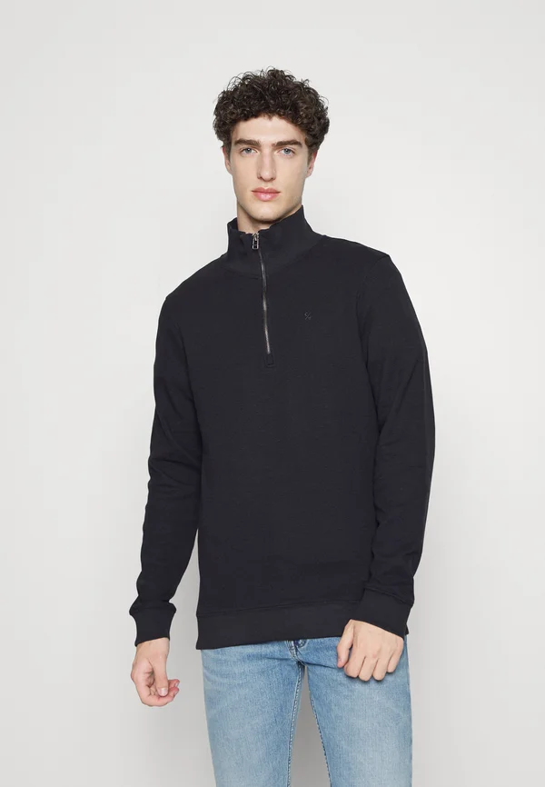 CFSEBASTIAN WAFFLE HALFZIP SWEATSHIR - Strickpullover - dark navy