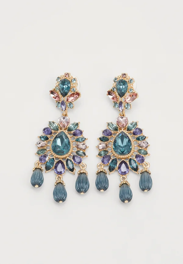 CHANDELIER BEAD DROP - Ohrringe - gold-coloured/blue