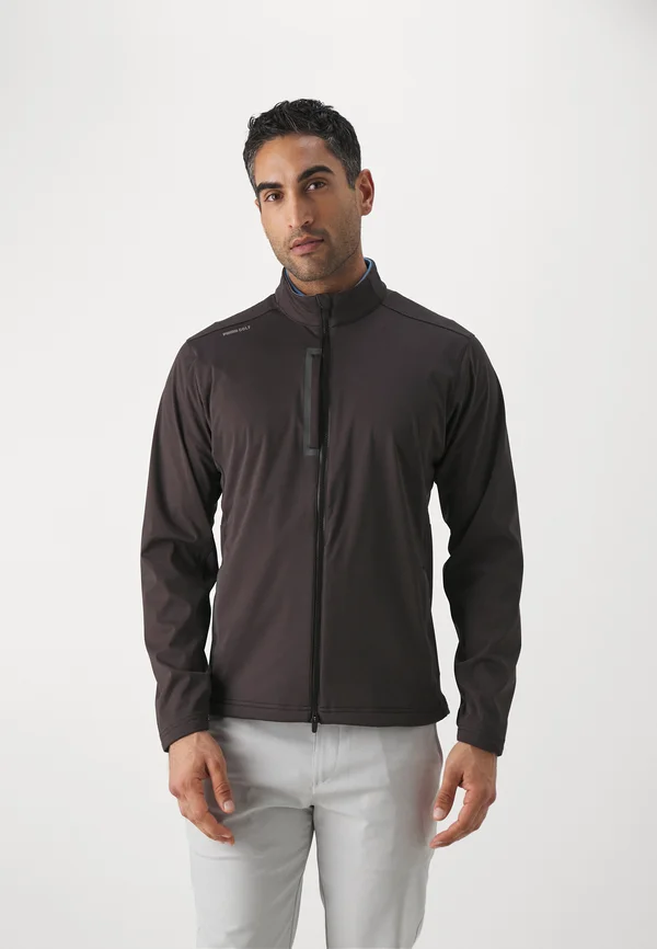 CHANNEL JACKET - Softshelljacke - black/slate sky