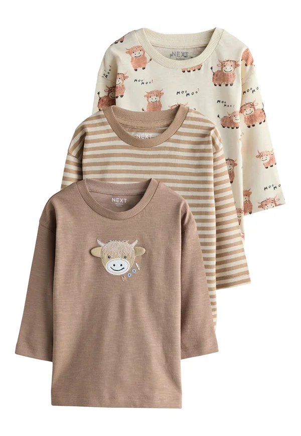 CHARACTER 3 PACK -REGULAR FIT - Langarmshirt - neutral tan hamish