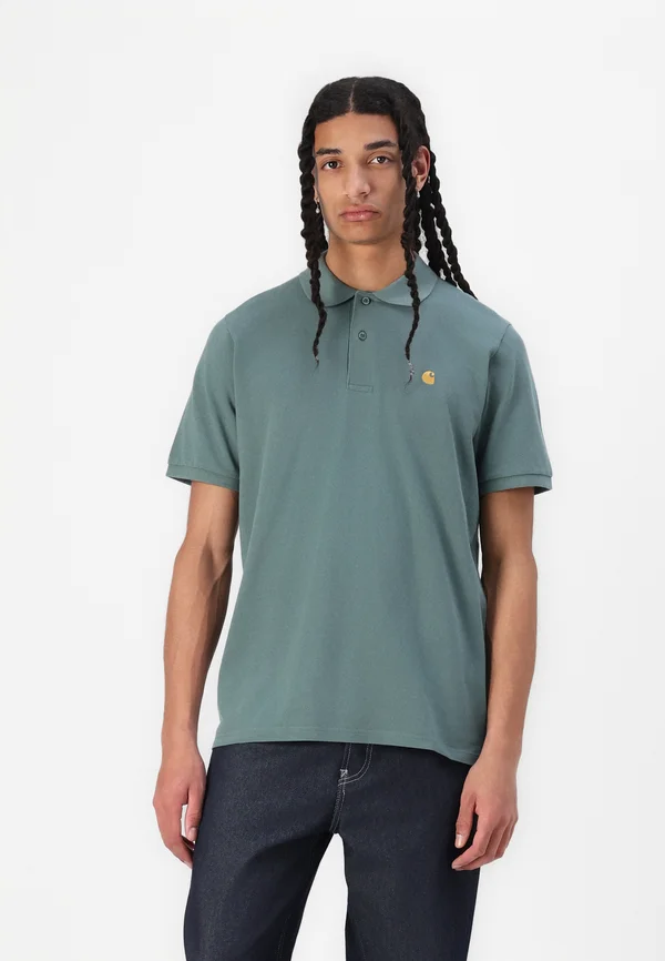 CHASE - Poloshirt - silver pine/gold