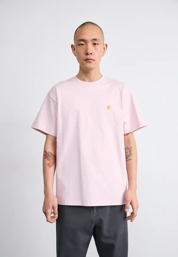 CHASE - T-Shirt basic - air pink/gold-coloured