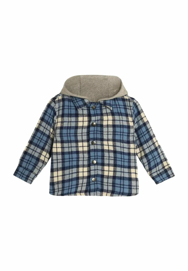 CHECK HOODED - REGULAR FIT - Übergangsjacke - denim
