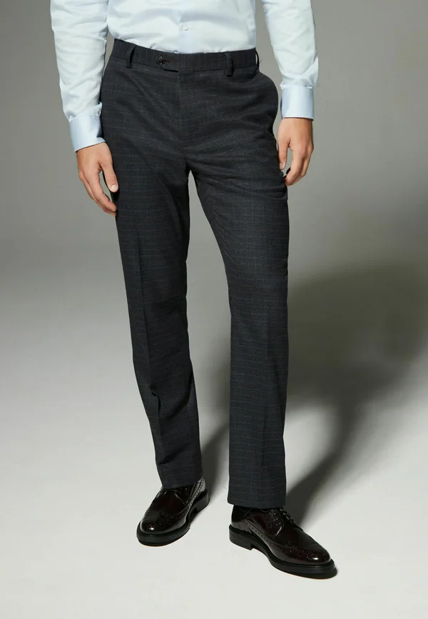CHECK-REGULAR FIT - Stoffhose - navy
