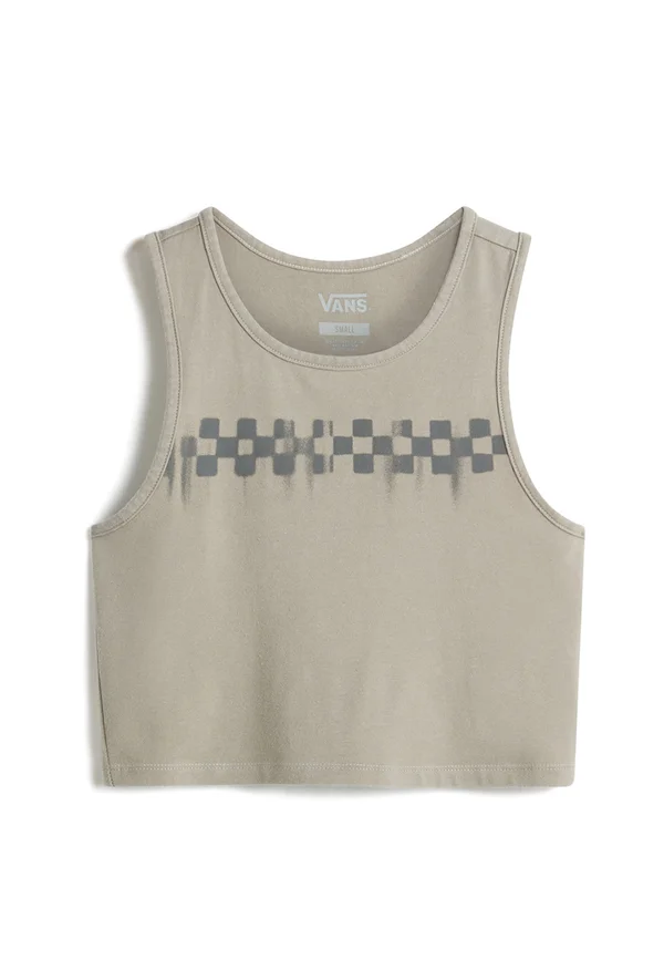 CHECK WASH FITTED CROP TANK - Top - london fog