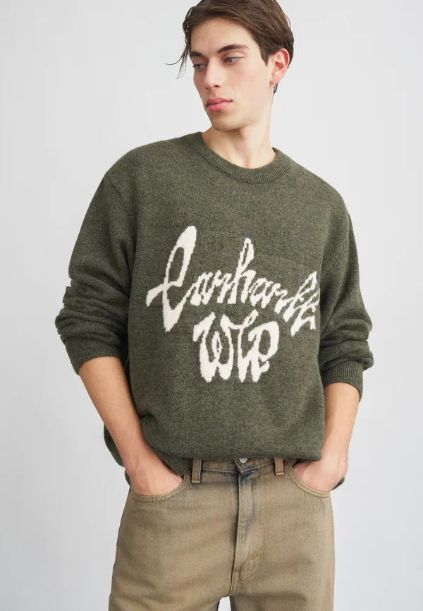 CHEDDA SWEATER - Strickpullover - opuntia/natural