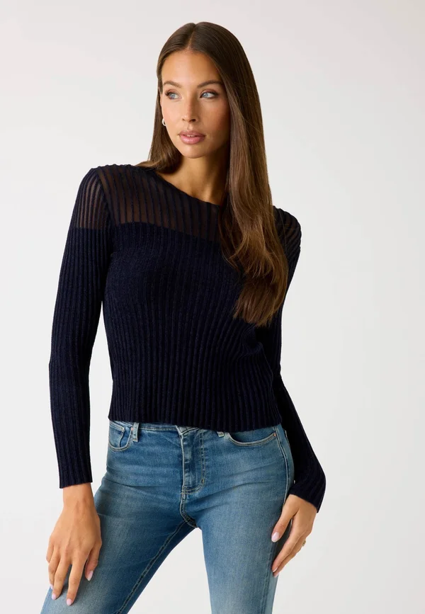 CHENILLE - Strickpullover - dunkelblau