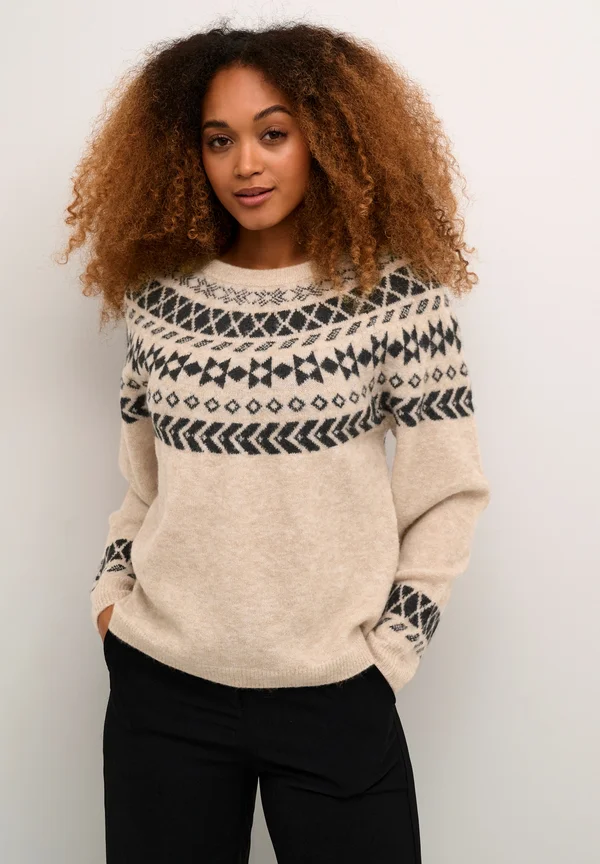 CHERRIE - Strickpullover - ancient scroll jaquard