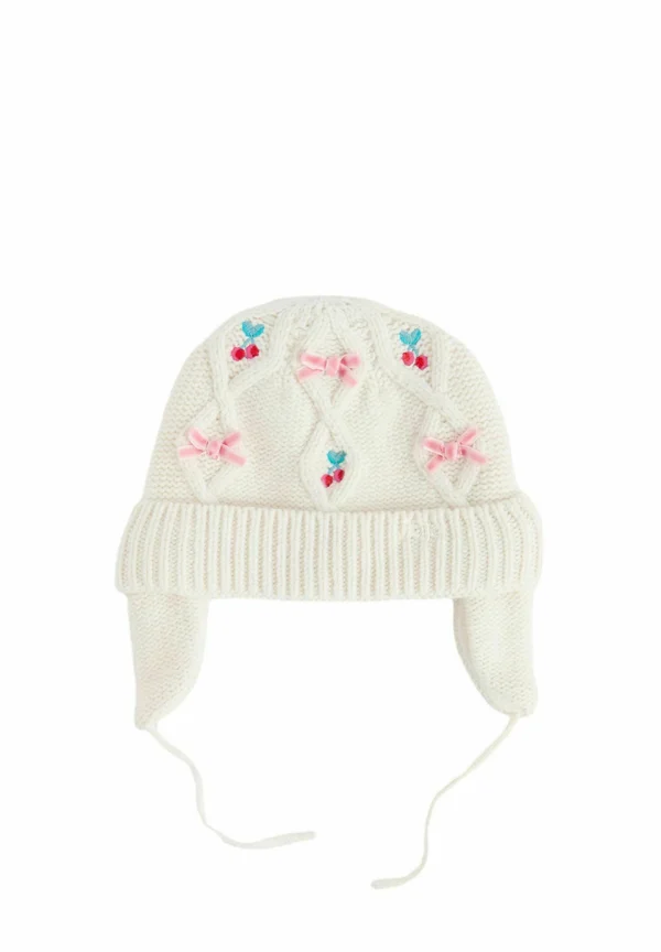 CHERRY BOW EMBROIDERED  - Kopftuch - cream cherry